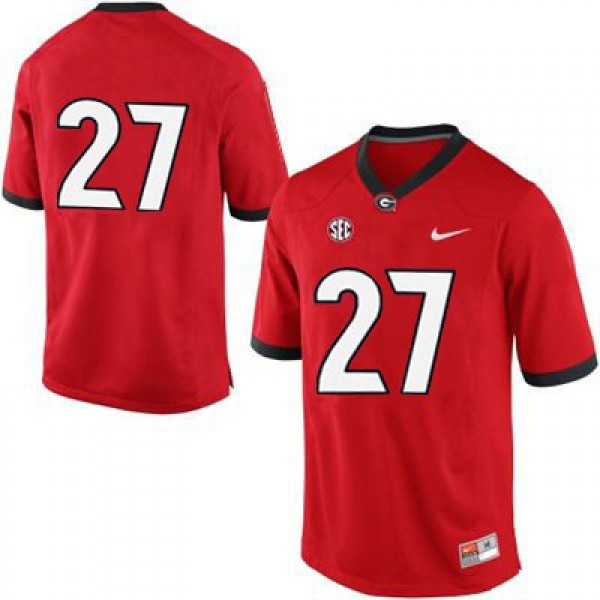 Georgia Bulldogs Nick Chubb #27 (No Name) College Jersey - Red For Sale
